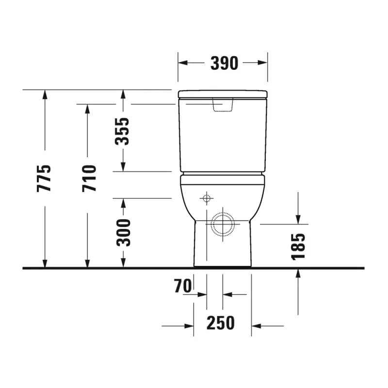 Duravit DuraStyle Basic 218209 Rimless Close-Coupled Water Closet