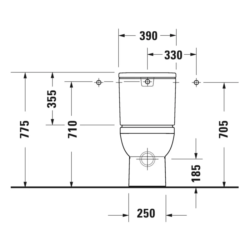 Duravit DuraStyle Basic 218209 Rimless Close-Coupled Water Closet