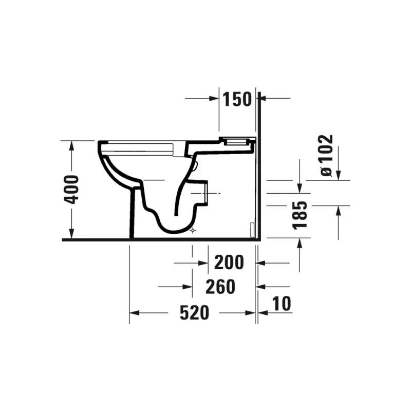 Duravit DuraStyle Basic 218209 Rimless Close-Coupled Water Closet