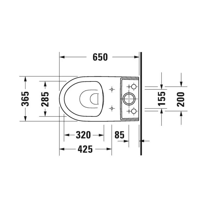 Duravit DuraStyle Basic 218209 Rimless Close-Coupled Water Closet