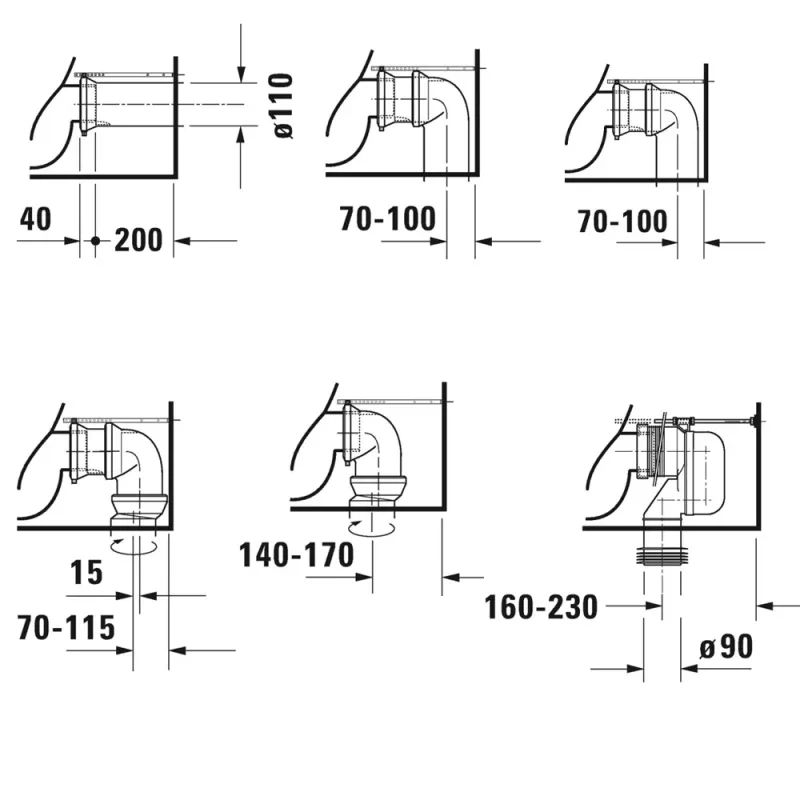 Duravit DuraStyle Basic 218209 Rimless Close-Coupled Water Closet