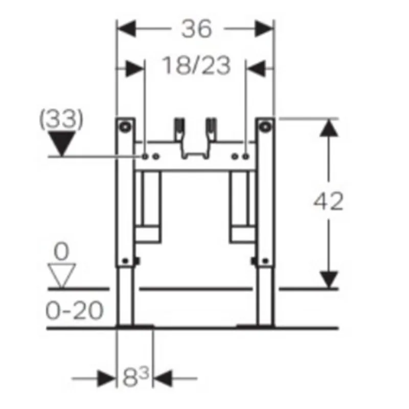 Geberit 224.065.00.1 Chair Bracket