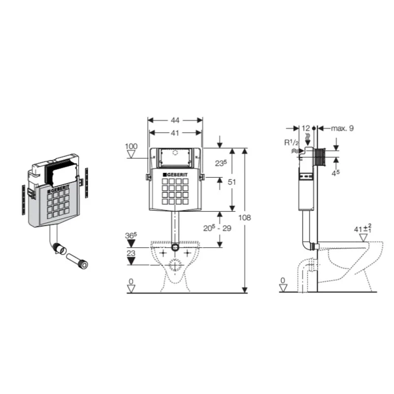 Geberit Sigma 224.326.00.1 Concealed Cistern