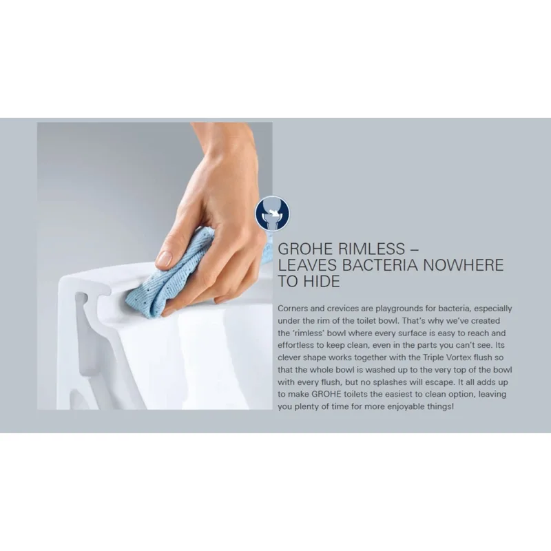 Grohe 39296000 Eurocosmo Wall-Hung Toilet