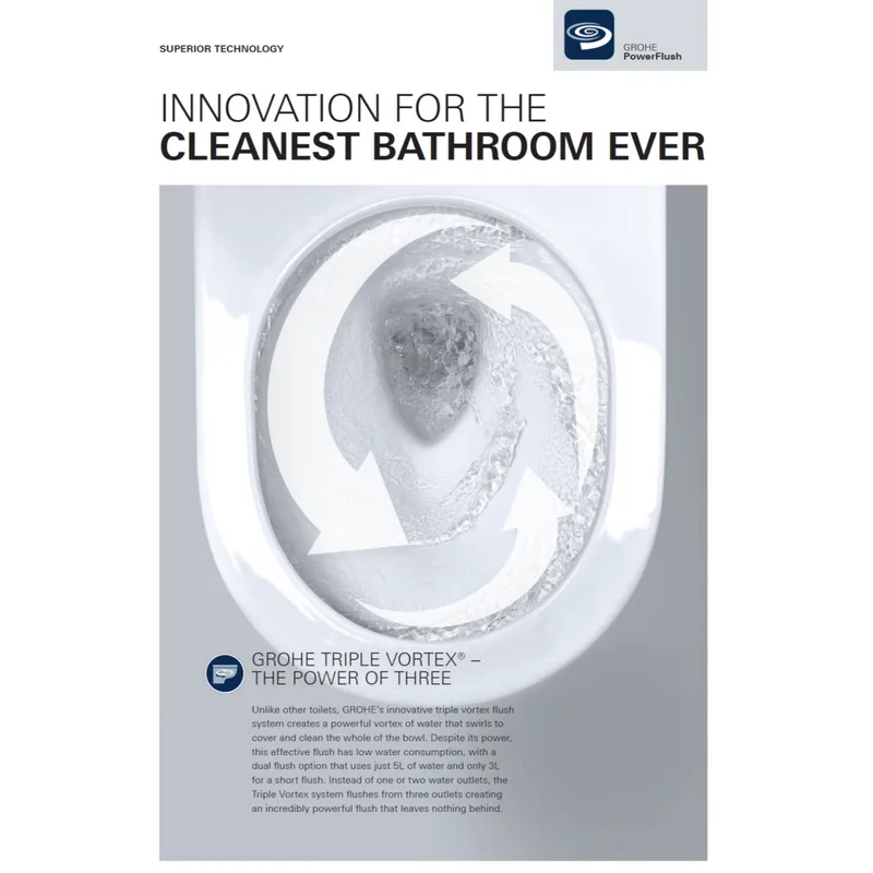 Grohe 39296000 Eurocosmo Wall-Hung Toilet
