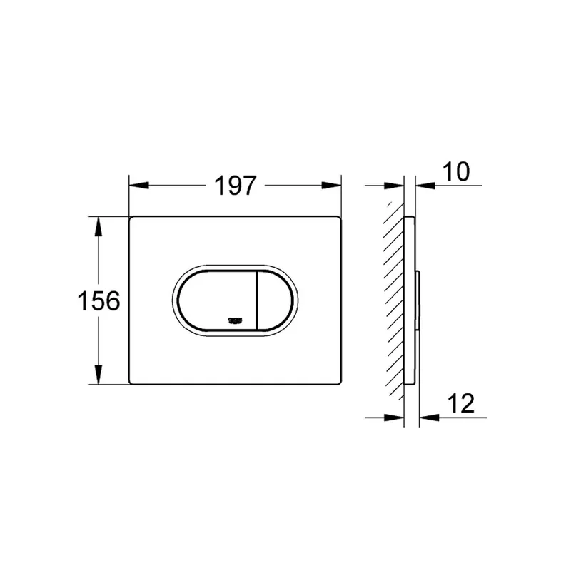 Grohe Arena Cosmopolitan 38858P00 Flush Plate (Matt Chrome)