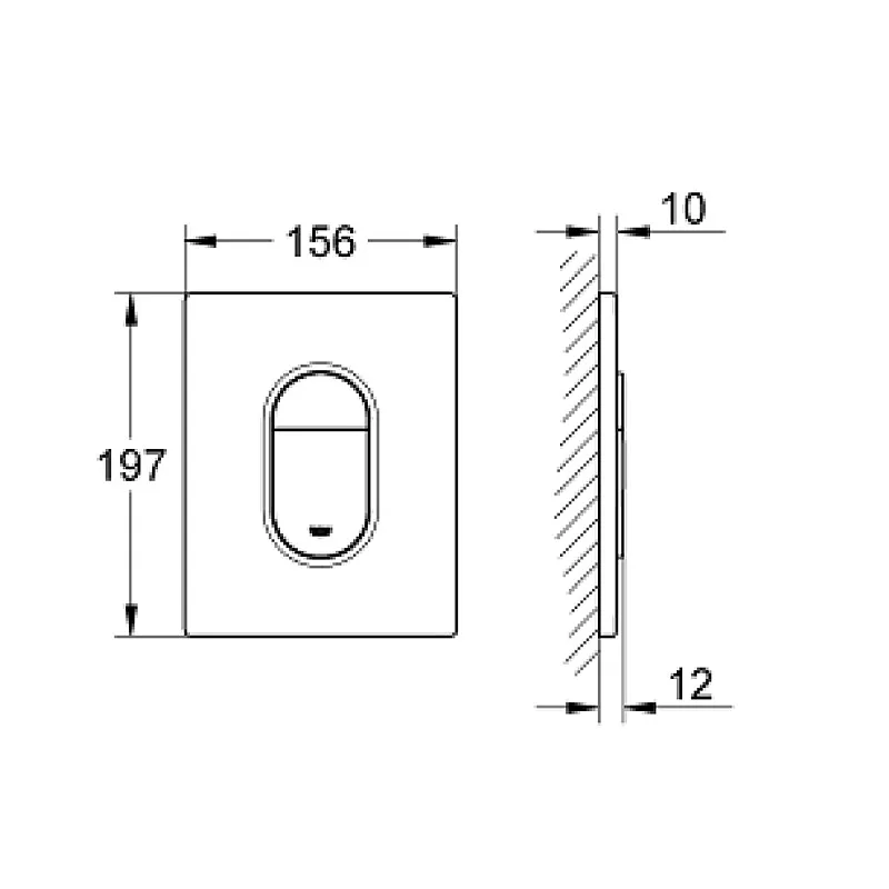 Grohe Arena Flushplate 38844-SH0