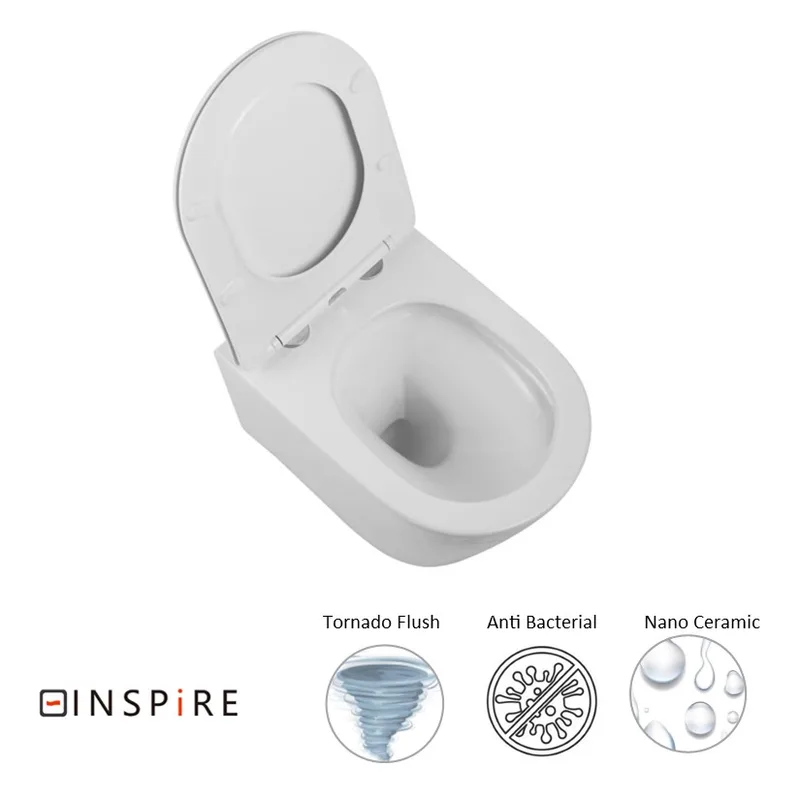 Inspire 2380A Wall Hung Toilet Bowl With Tornado Flush