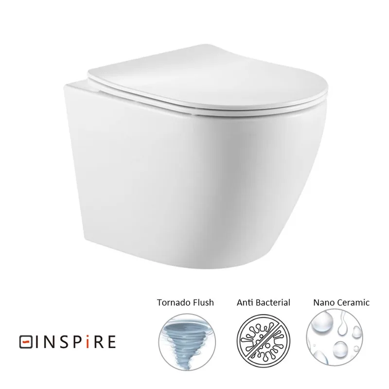 Inspire 2381A Wall Hung Toilet Bowl With Tornado Flush