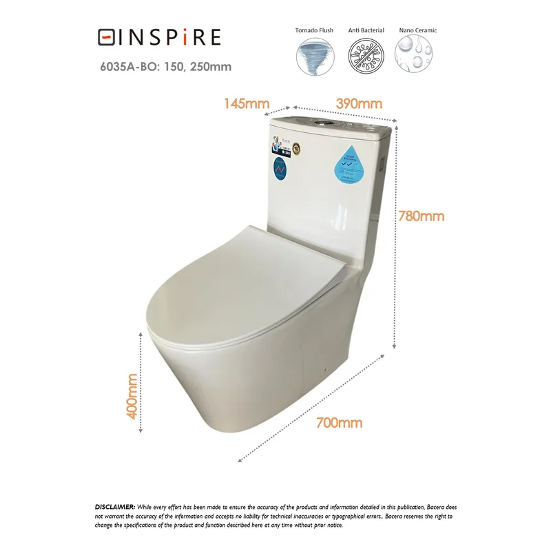 Inspire 6035A Tornado Flush Water Closet