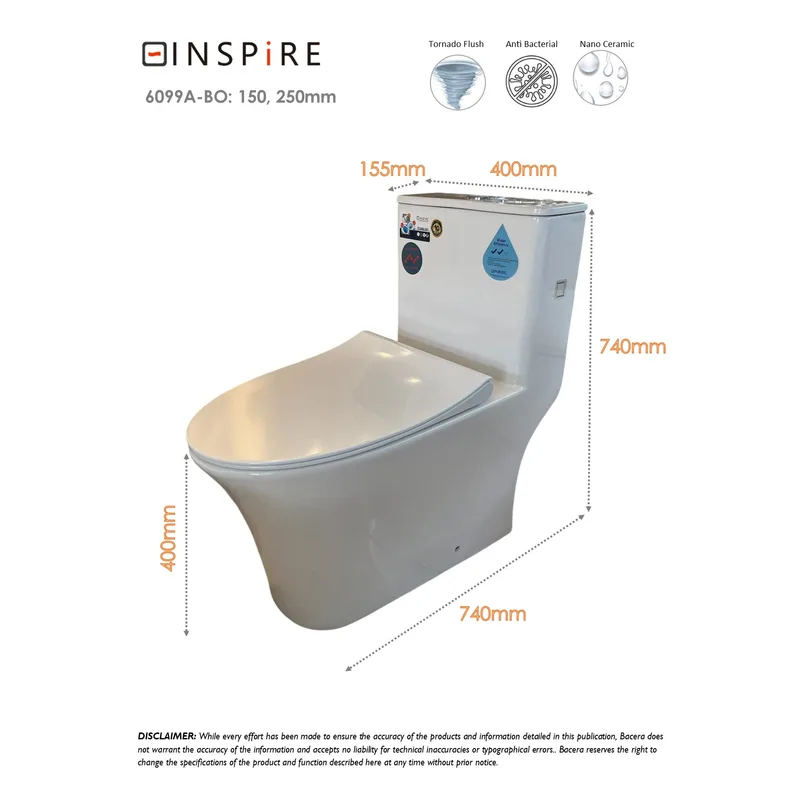 Inspire 6099A Tornado Flush Water Closet