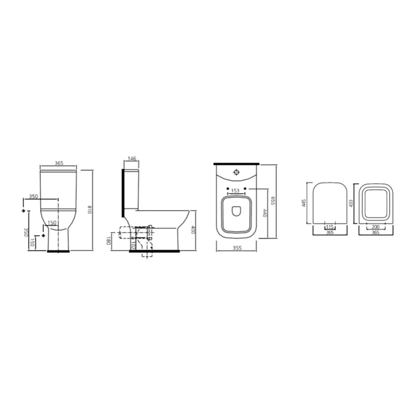 Kale BABEL Back-to-Wall Close-Coupled Water Closet