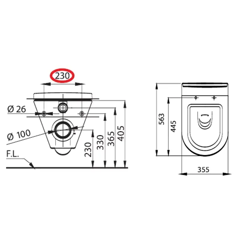 Keramag Curve Wall Hung Toilet