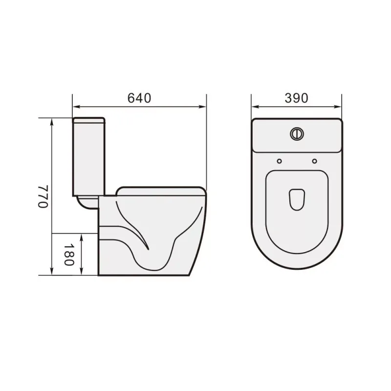 Magnum 238 Close-Coupled Water Closet Turbo Tornado Flushing