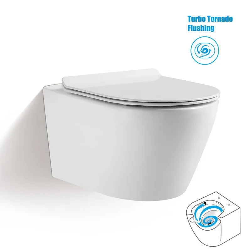 Magnum 907 Wall-Hung Water Closet with Turbo Tornado Flushing