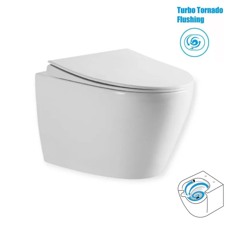 Magnum 908 Wall-Hung Water Closet with Turbo Tornado Flushing