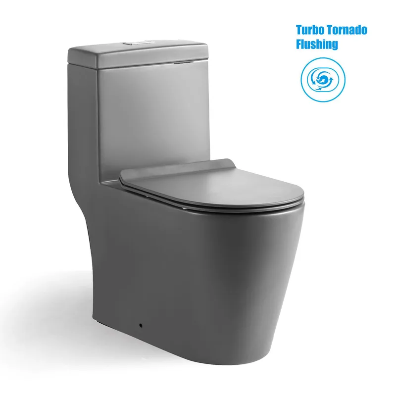 Magnum 935S-Grey One-Piece Toilet with Turbo Tornado Flushing (Grey Color)