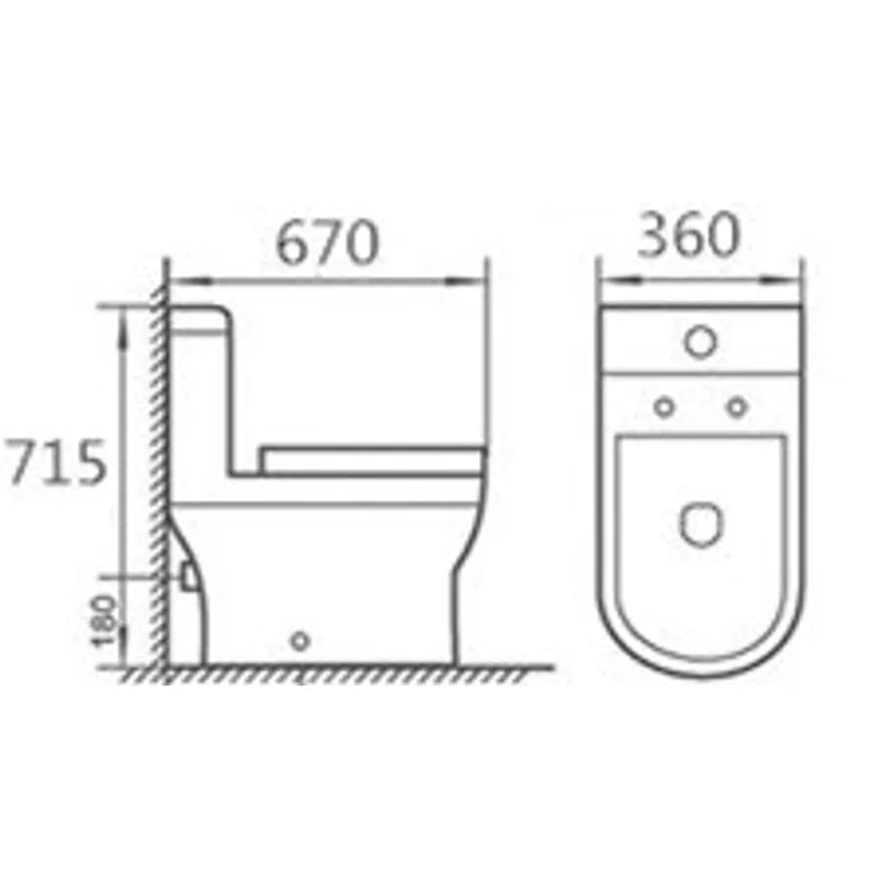 Minerva WC10010 One-Piece Water Closet