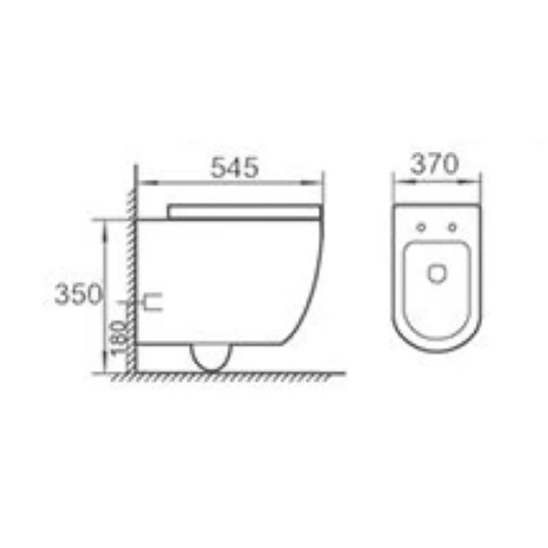Minerva WH51001 Wall-Hung Water Closet