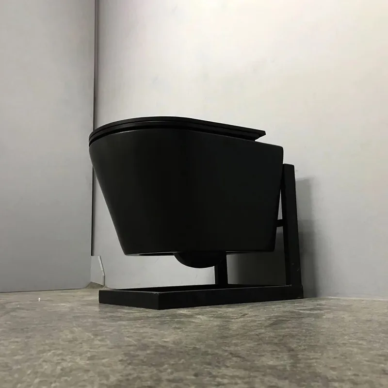 Minerva WH51002 Matt Black Wall-Hung Water Closet
