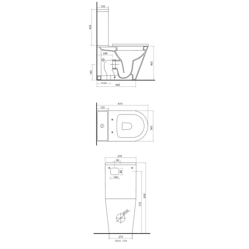 Parisi Linfa PN760 Close-Coupled Toilet