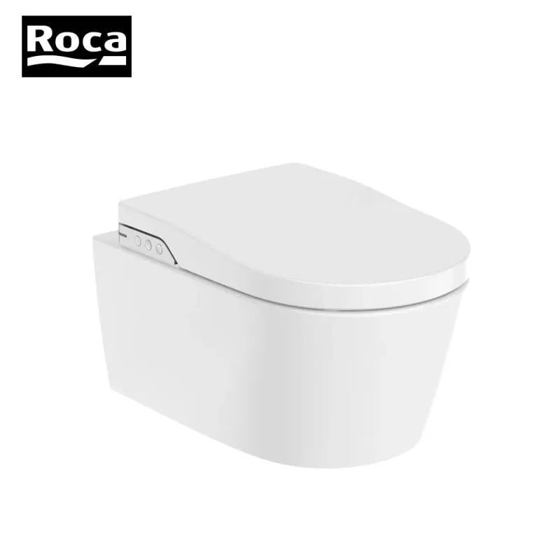 Roca In-Wash Inspira Vitreous China Rimless Wall-Hung Smart Toilet