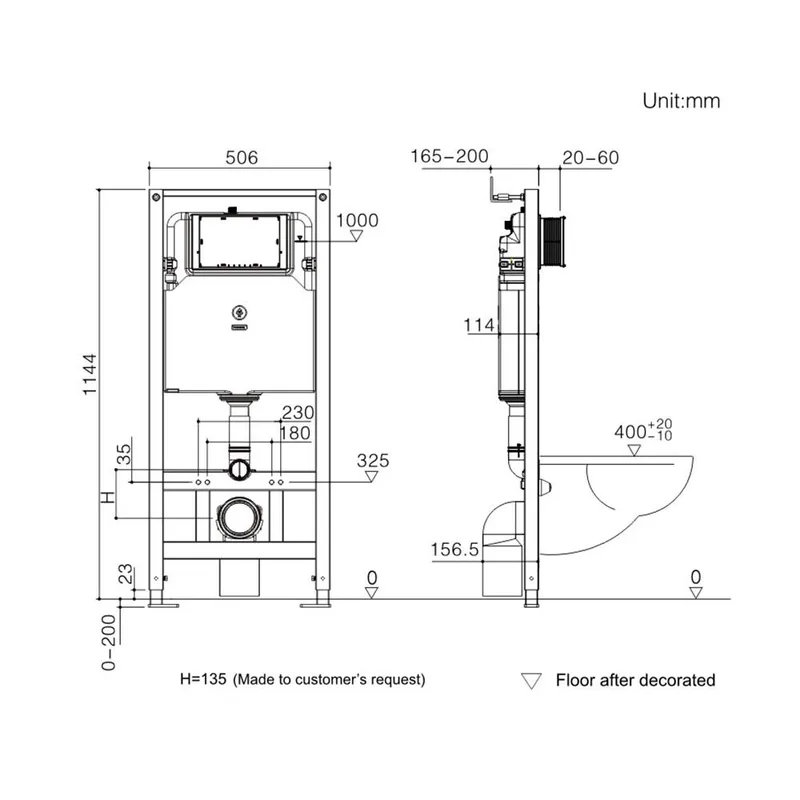 R&T G3004A Front-Operated Full-Frame Concealed Cistern