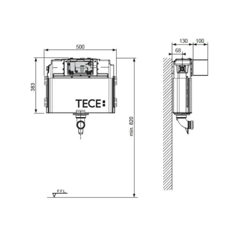 TECE 9370224 TECEbox Uni Concealed Cistern