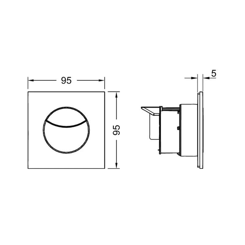 TECEflushpoint 9240978 Pneumatic Remote Release for Dual-Flush System