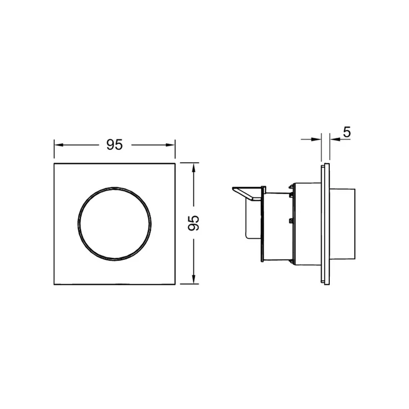 TECEflushpoint 9240984 Pneumatic Remote Release for Single-Flush System