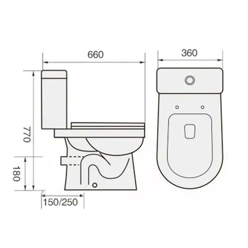 Tiara WC-208 Close-Coupled Water Closet