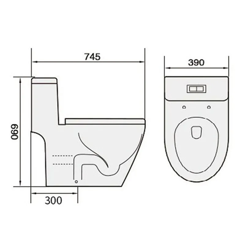 Tiara WC-918 One-Piece Water Closet with Tornado Flushing