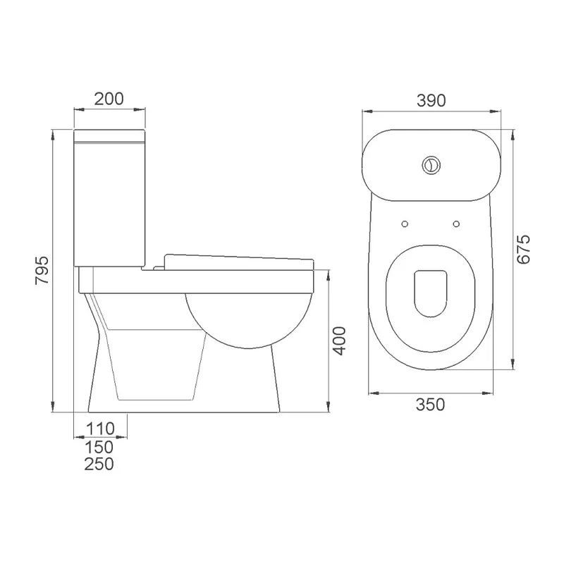 Velin 139 Wash Down Close-Coupled Water Closet
