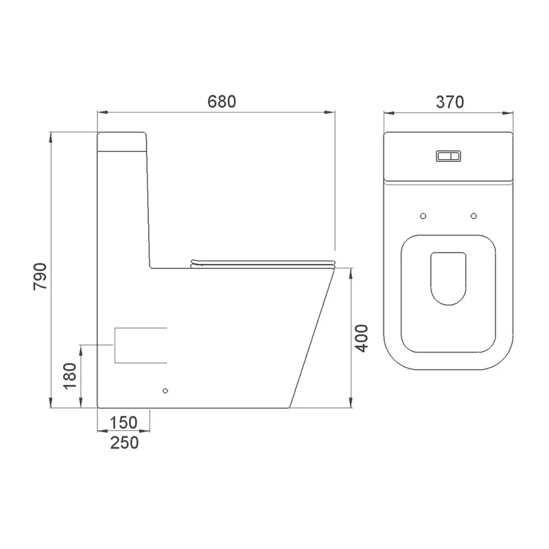 Velin 3393 Tornado Flush One-Piece Water Closet