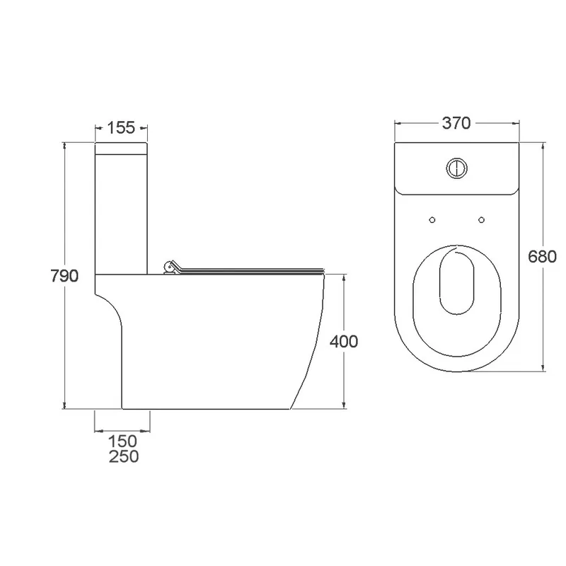 Velin 6016 Tornado Wash Close-Coupled Water Closet