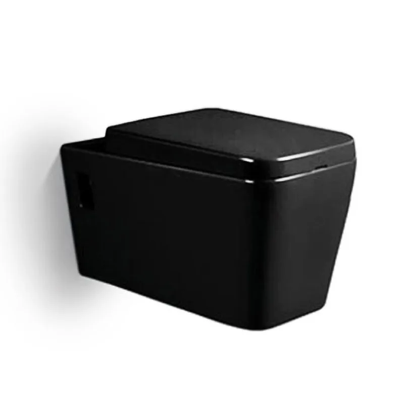 Vera W.015-GB Wall-Hung Water Closet (Glossy Black)