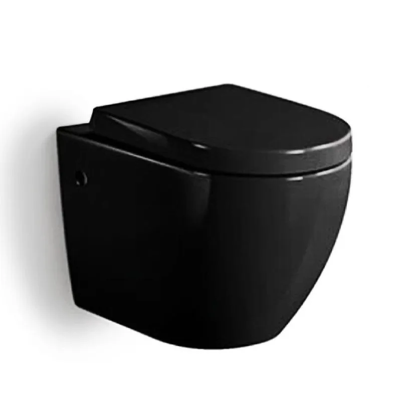 Vera W.030-GB Wall-Hung Water Closet (Glossy Black)
