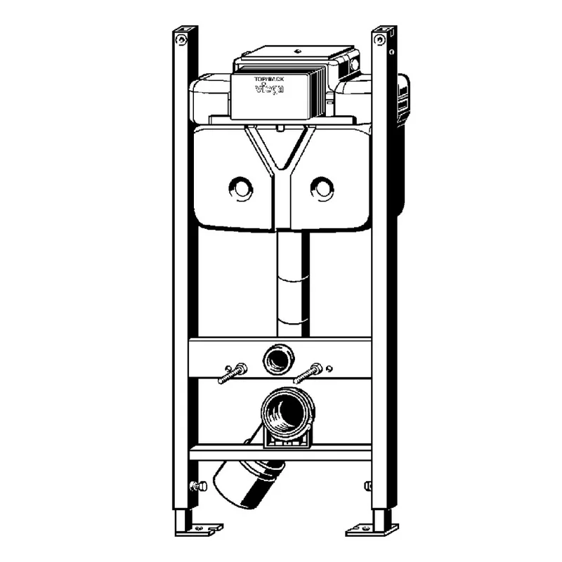 Viega K85203 Prevista Dry WC Element Smart Front Operated Full-Frame Concealed Cistern