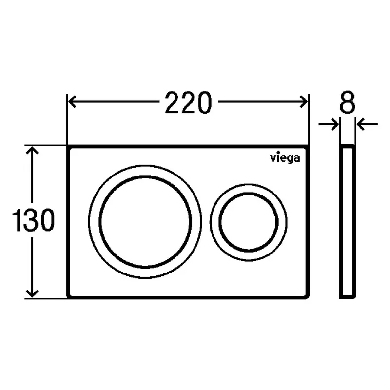 Viega K86010-WM Flush Plate (White Matt)