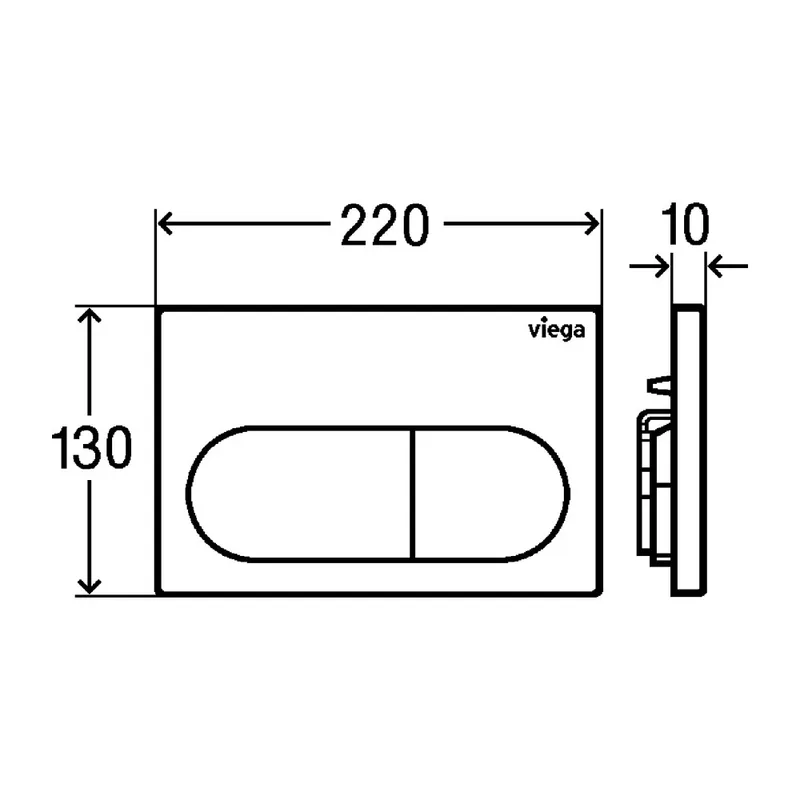 Viega K86023-B Flush Plate (Black Matt)