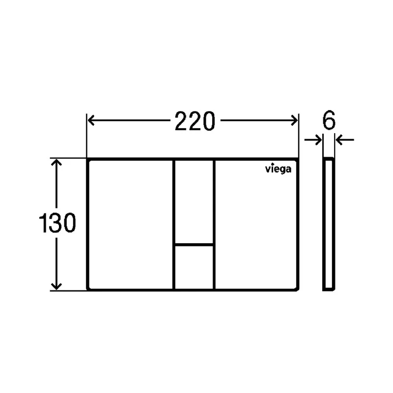 Viega K86141-CM Flush Plate (Chrome Matt)