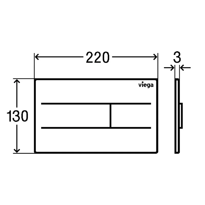 Viega K86211-BBM Flush Plate (Brushed / Black Matt)