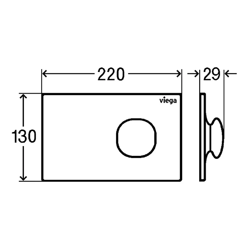 Viega K86211-PW Flush Plate (Polished White)