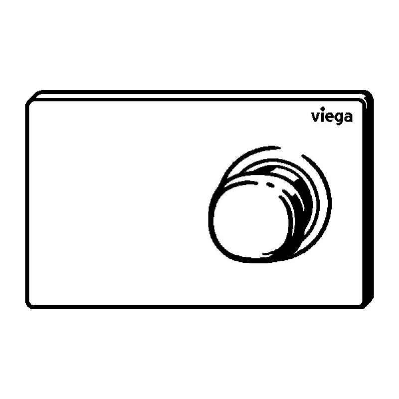 Viega K86211-PWC Flush Plate (Polished White / Chrome)