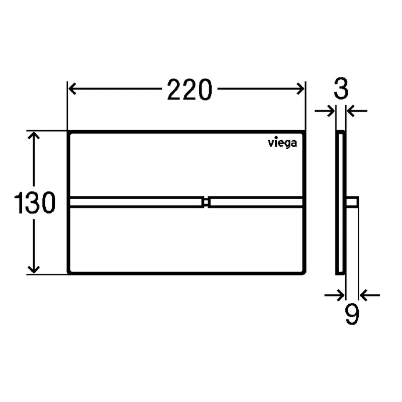 Viega K86241-BM Flush Plate (Black Matt)