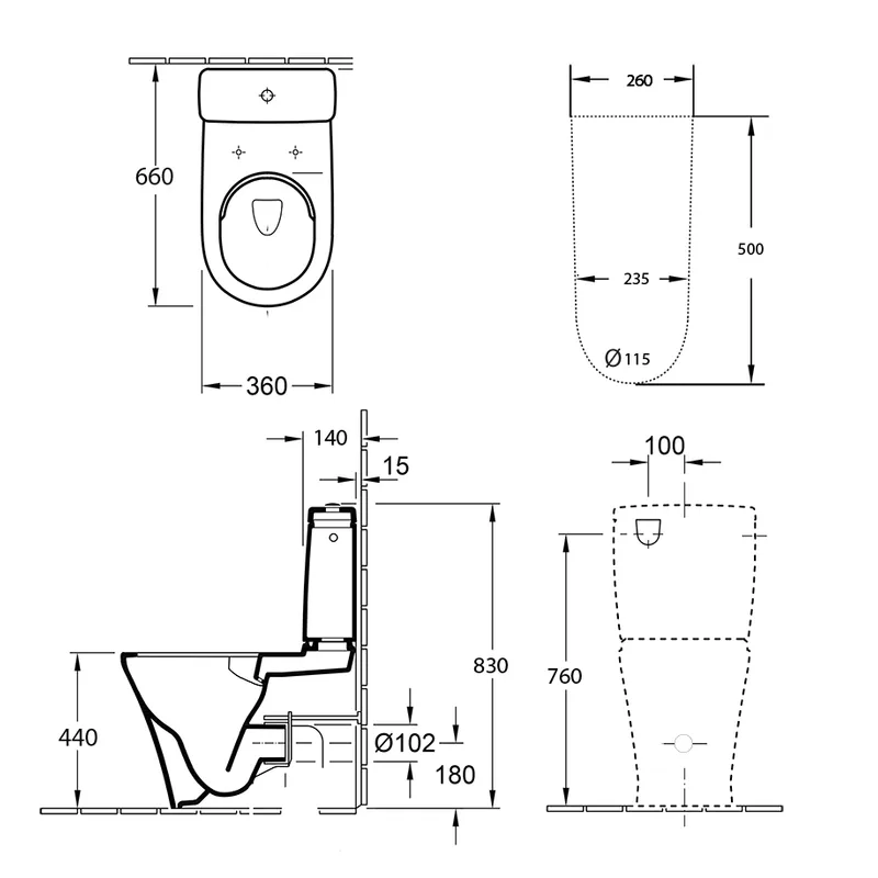 Villeroy & Boch Onovo 2.0 Back-to-Wall Toilet