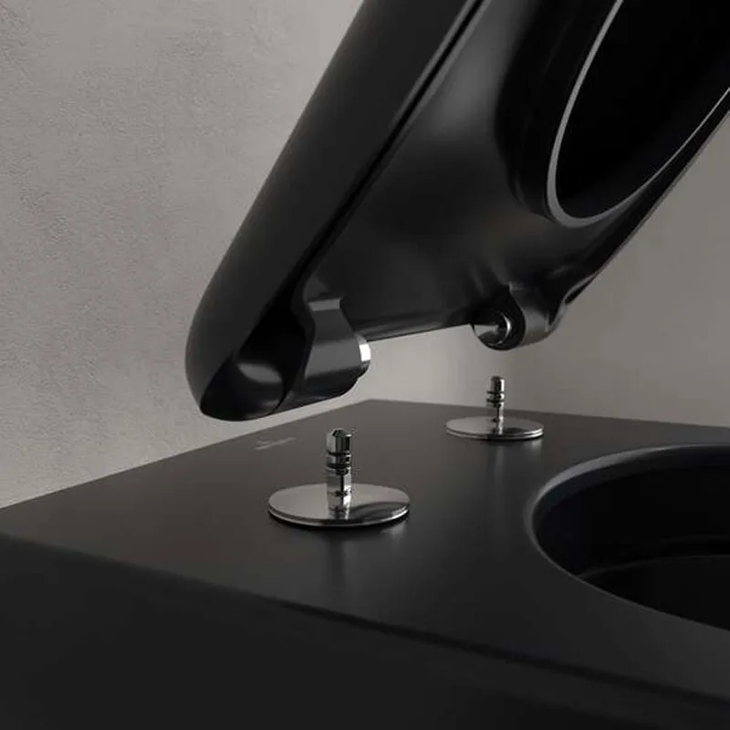 Villeroy & Boch Antao 4674T0R7+8M67S1AM Wall Mounted Toilet (Black)