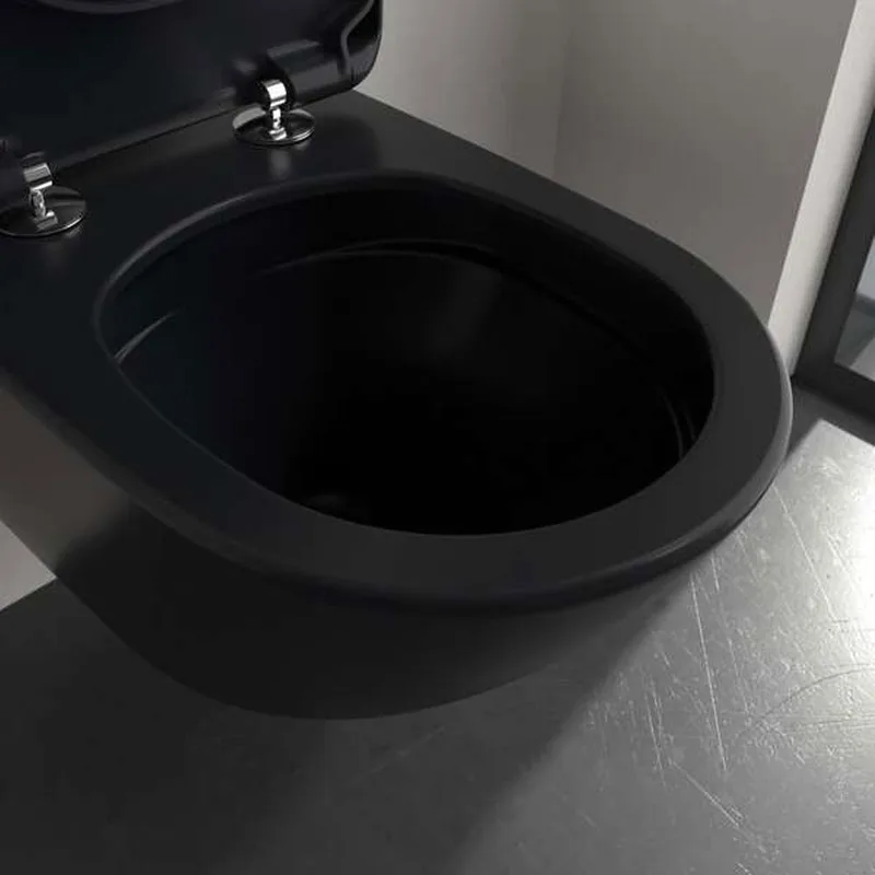 Villeroy & Boch Antao 4674T0R7+8M67S1AM Wall Mounted Toilet (Black)