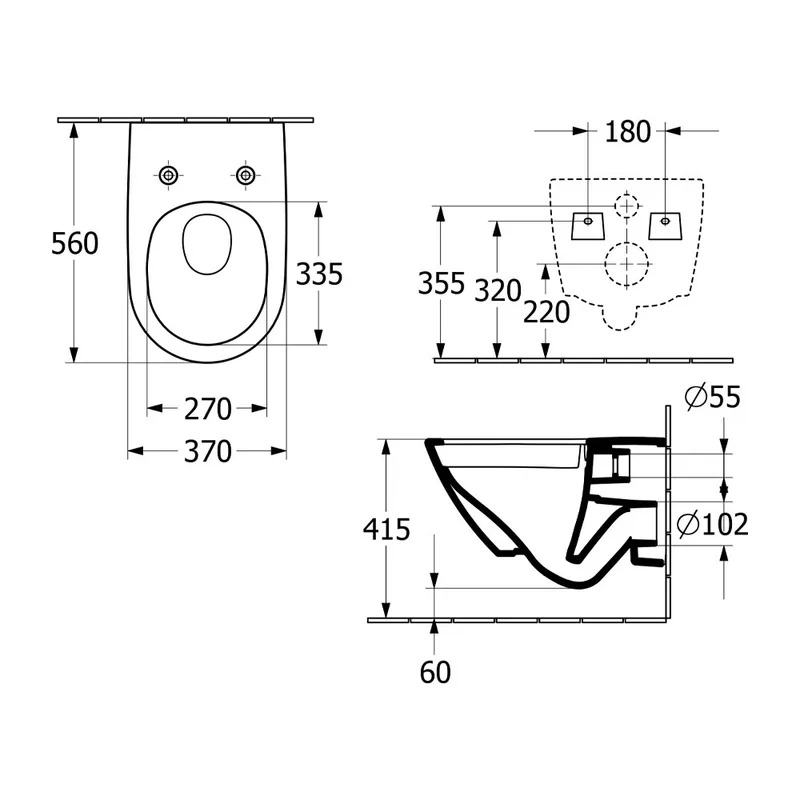 Villeroy & Boch Antao Washdown Rimless TwistFlush Wall-Hung WC