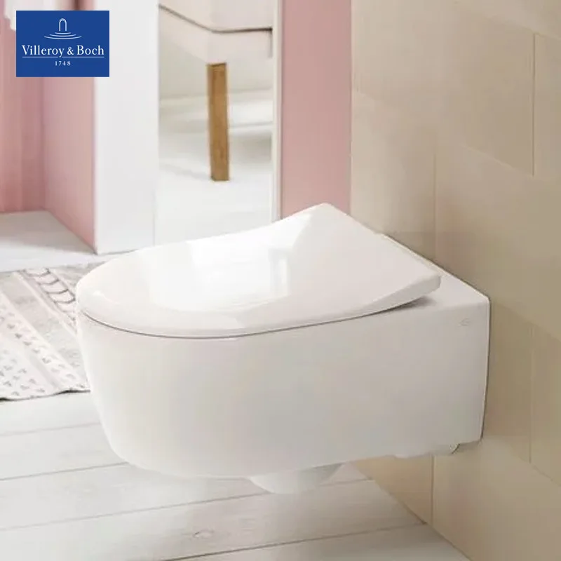 Villeroy & Boch Avento Wall-Hung WC with Original Soft-Close Slim Seat & Cover